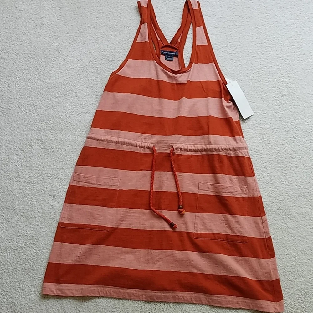 Tank top dress with drawstring waist